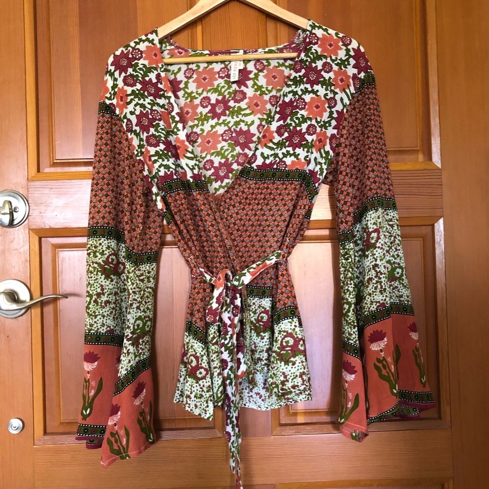RAGA Enchanted Forest Wrap Top